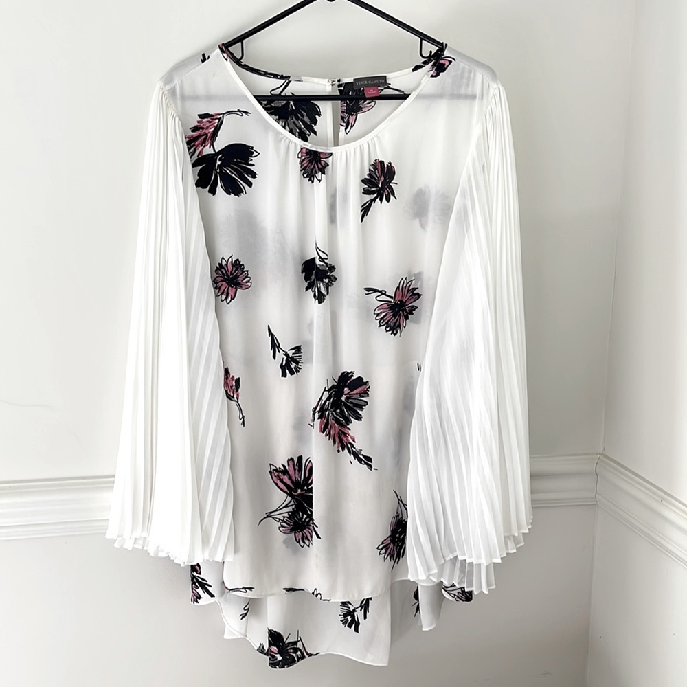 Vince Camuto Cape Style Bell Sleeve Tunic Blouse Size XL